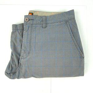 Quiksilver Waterman Collection Shorts Mens 34 Blue Checks Beach Casual Comfort